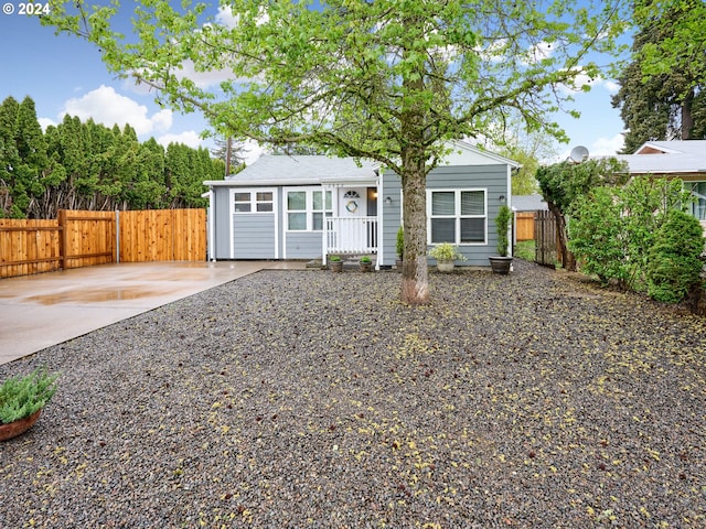 view of front of home featuring a patio