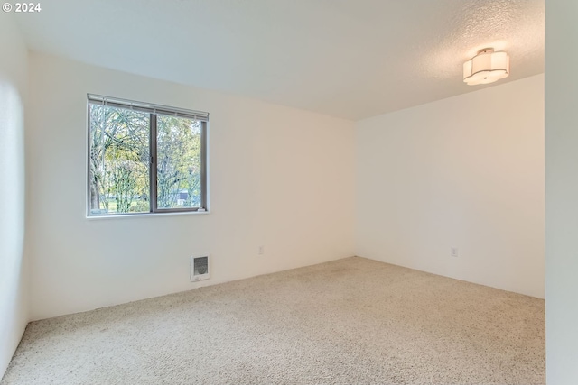 carpeted spare room featuring a textured ceiling