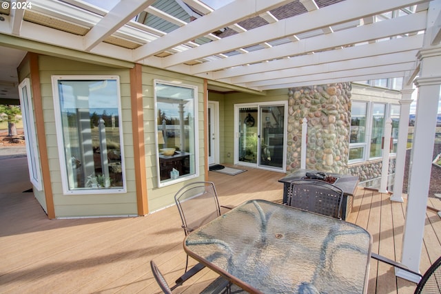 exterior space featuring a pergola