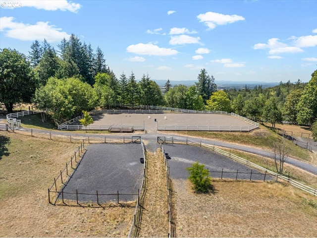 view of yard featuring a rural view