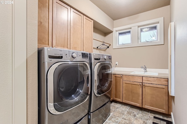 13829 SE Claremont St, Happy Valley, OR 97086 - laundry room with washing machine and dryer and cabinet space