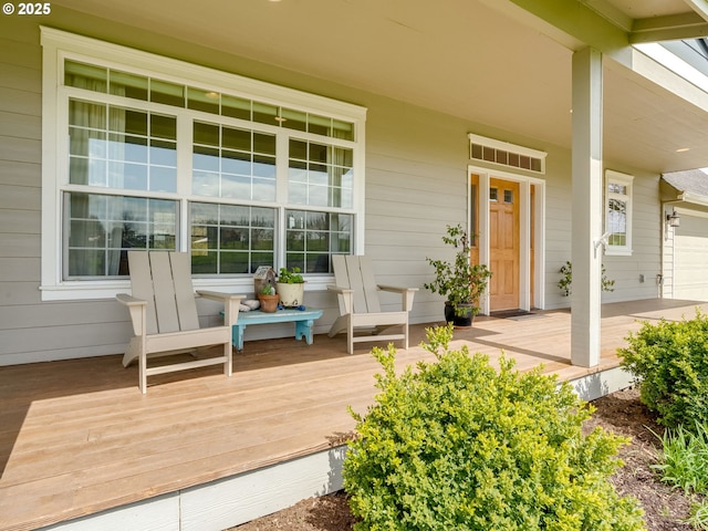 exterior space with a porch