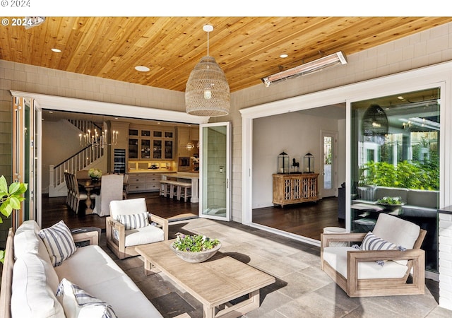 exterior space with outdoor lounge area