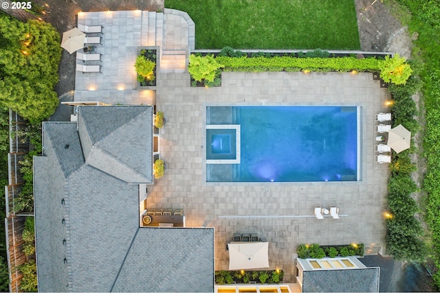 birds eye view of property