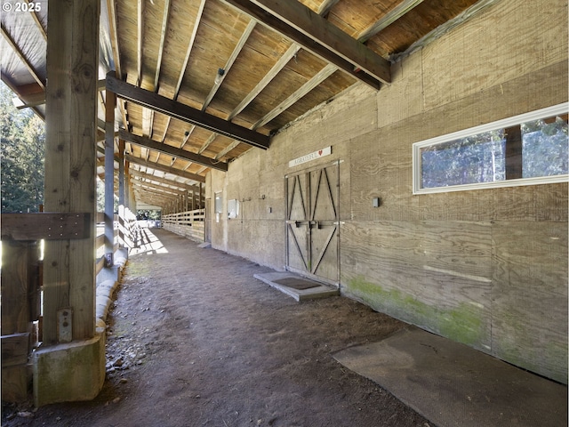 view of horse barn