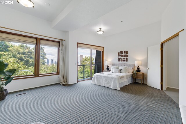 bedroom featuring carpet