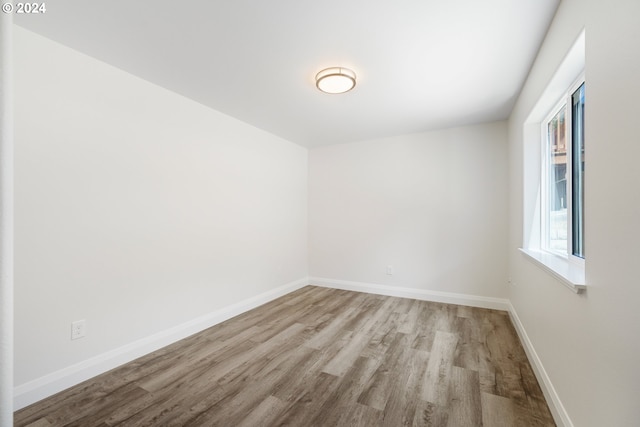 empty room featuring light hardwood / wood-style flooring