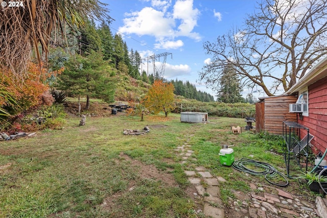 view of yard with cooling unit