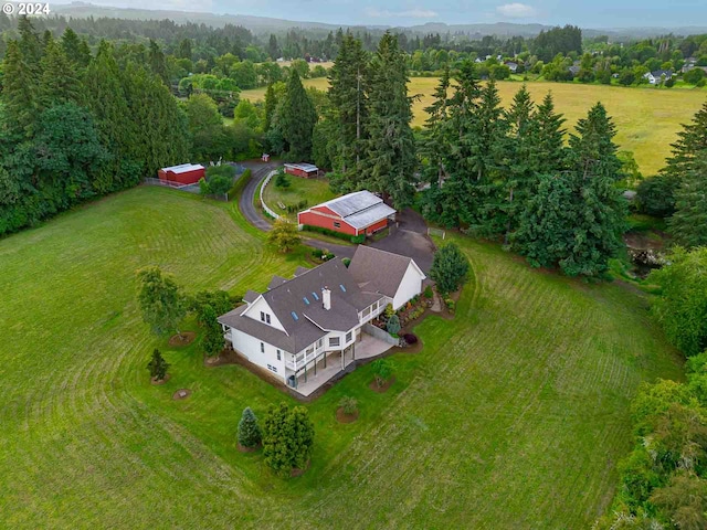 drone / aerial view featuring a rural view