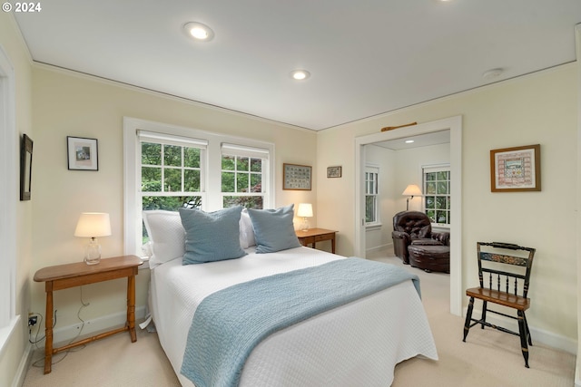 view of carpeted bedroom