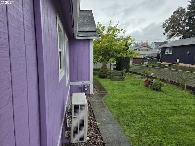 view of yard featuring ac unit