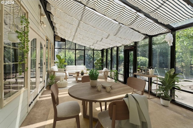 sunroom / solarium with a wealth of natural light