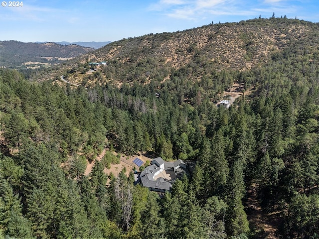 bird's eye view featuring a mountain view