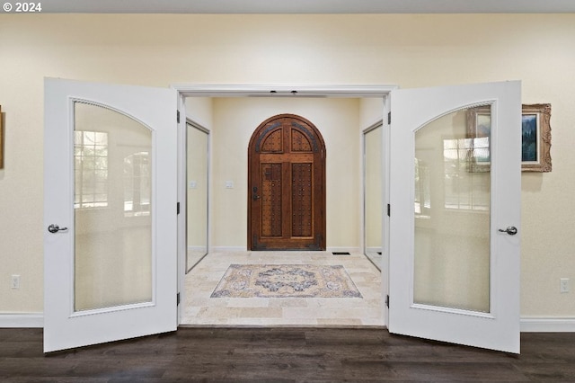 entryway featuring hardwood / wood-style floors