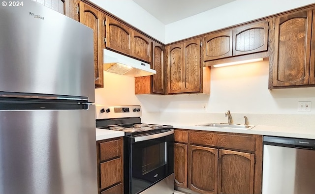 kitchen featuring sink and appliances with stainless steel finishes