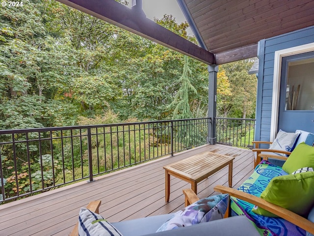 view of wooden terrace