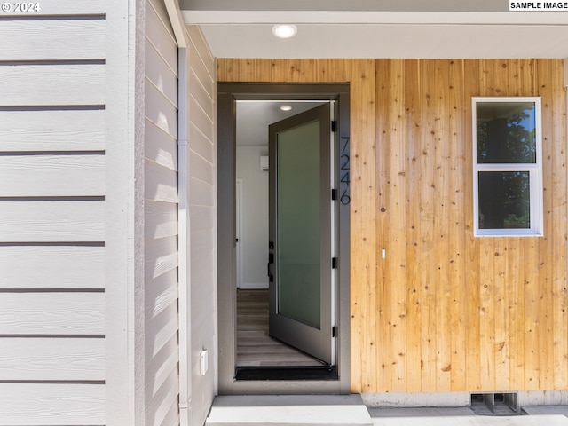 view of doorway to property