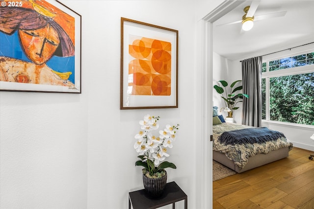 bedroom featuring wood finished floors