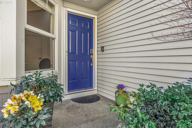 view of doorway to property