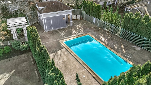 view of pool featuring a fenced backyard