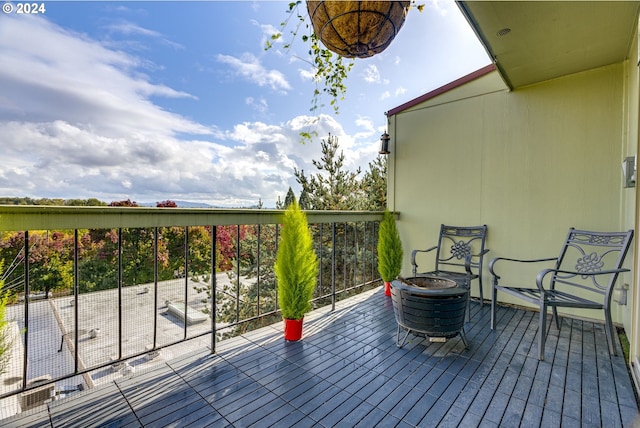 view of wooden terrace