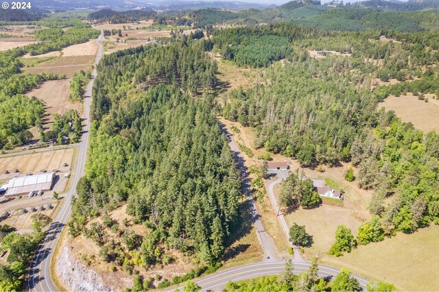 drone / aerial view with a rural view