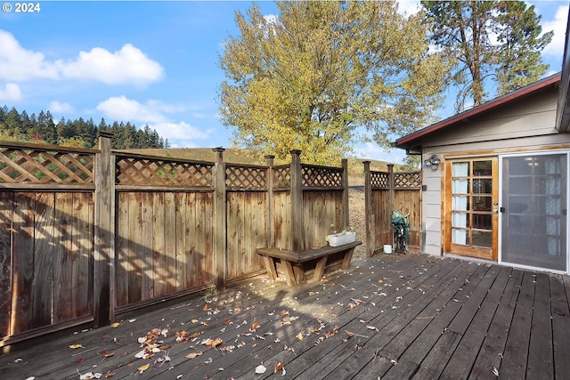 view of wooden terrace