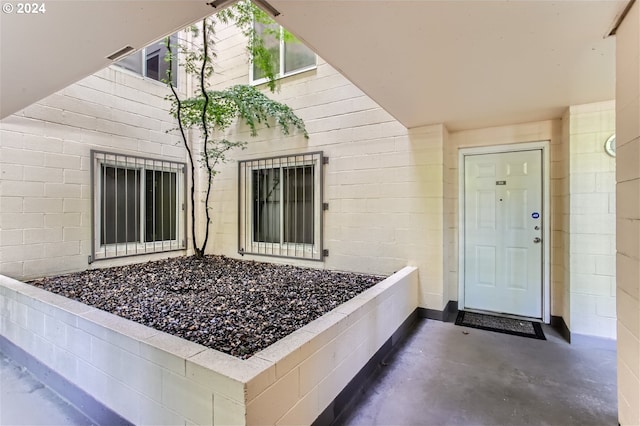 view of doorway to property