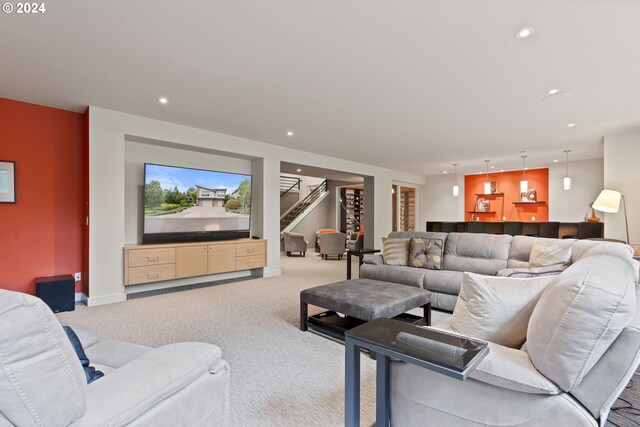 view of carpeted living room