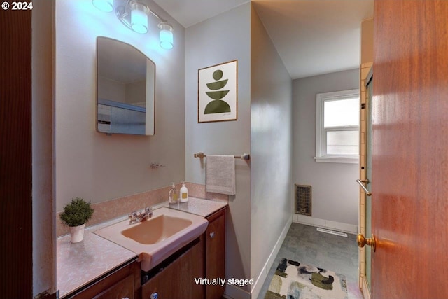 bathroom with vanity