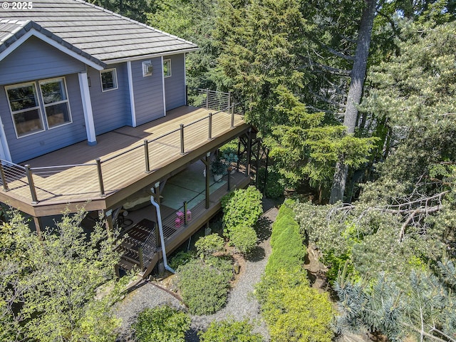 rear view of house with a deck