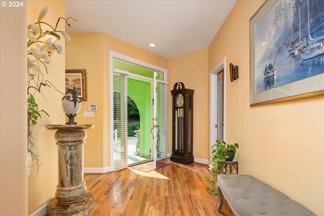 entryway featuring light wood-type flooring