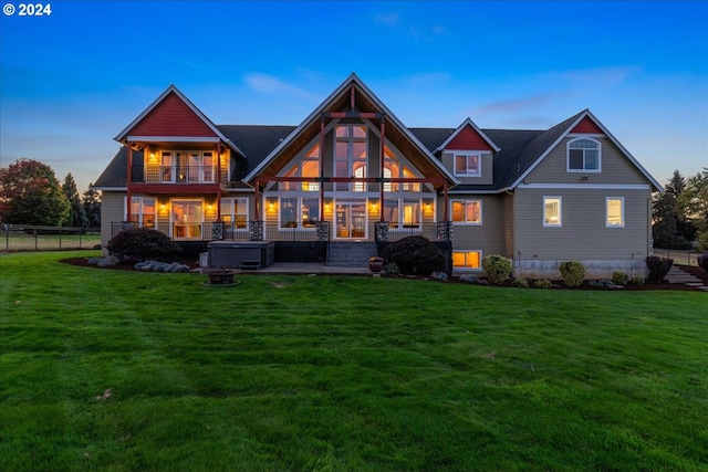 33138 SE Bluff Rd, Boring, OR 97009 - back of house with a balcony, french doors, and a patio area