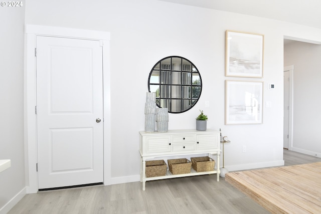 interior space featuring light hardwood / wood-style floors