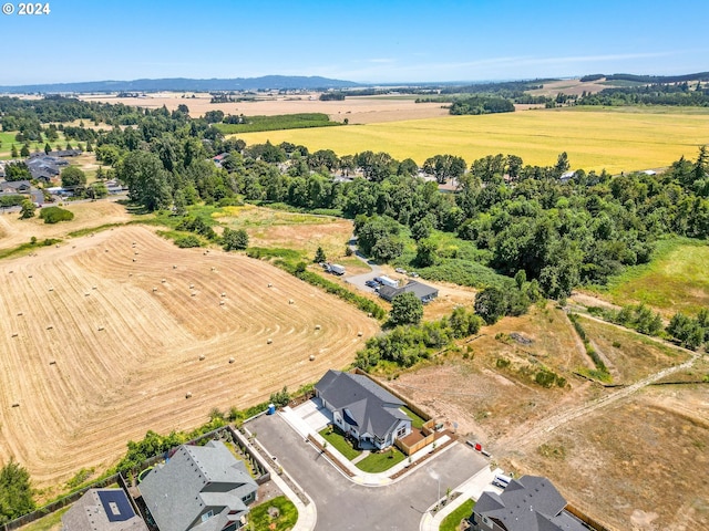 bird's eye view with a rural view