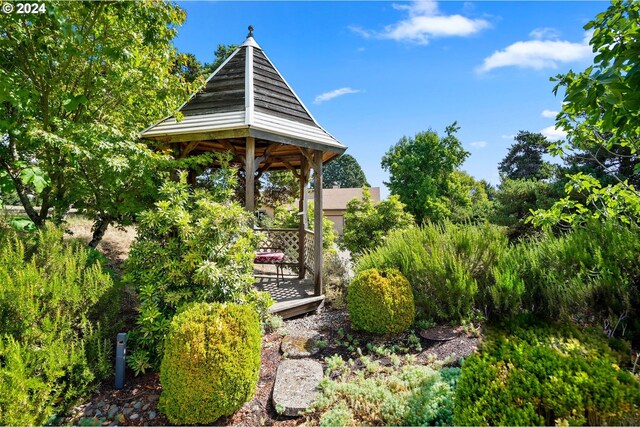 view of yard featuring a gazebo