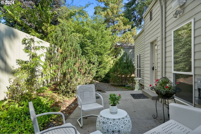 view of patio / terrace with fence