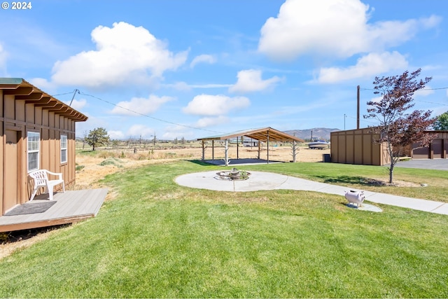 view of yard featuring a gazebo