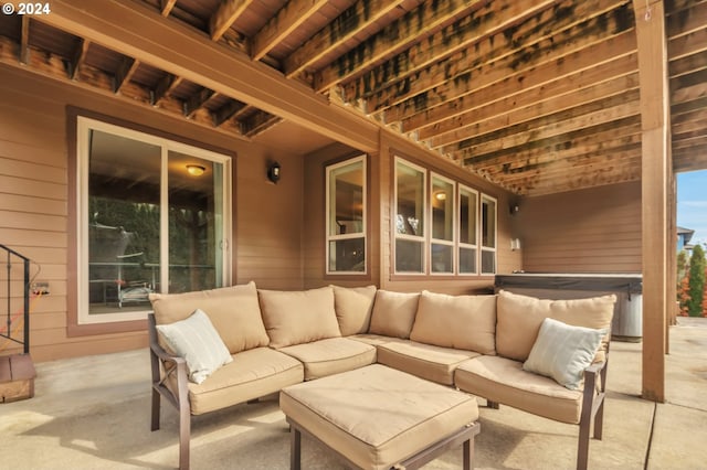 view of patio / terrace with an outdoor living space