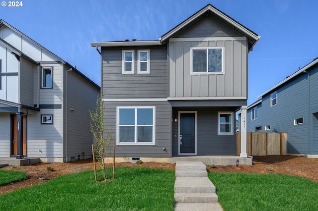 view of front property with a front yard