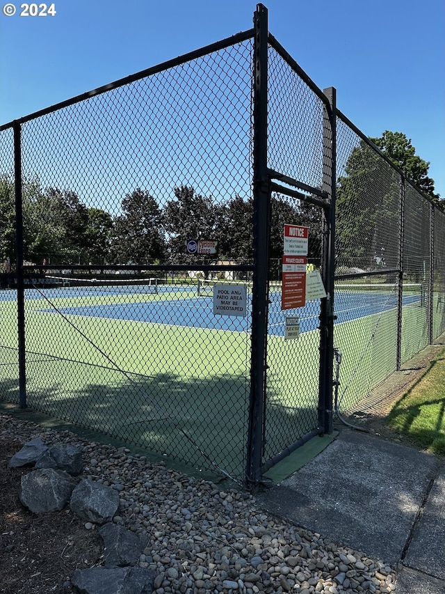 view of tennis court