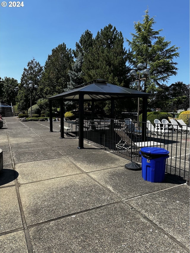 view of community with a gazebo