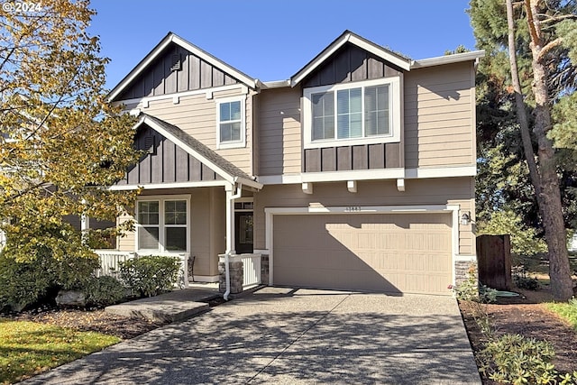 view of front of home featuring a garage