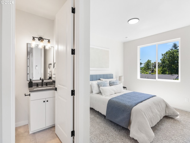 bedroom featuring sink