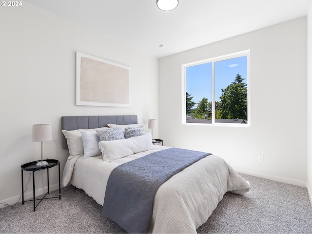 bedroom featuring carpet