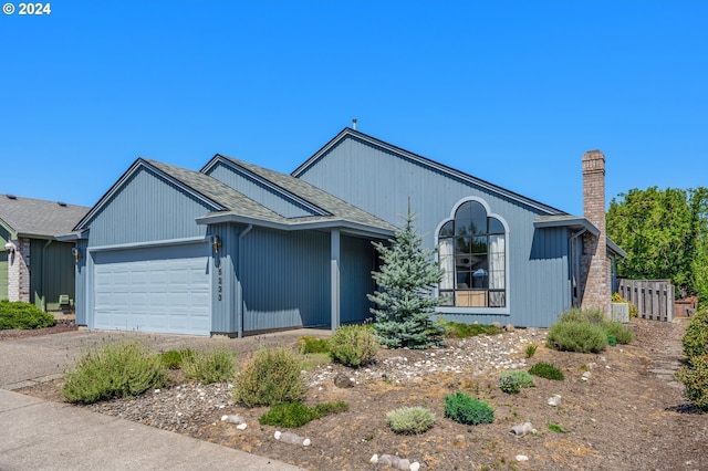 view of front of home featuring a garage