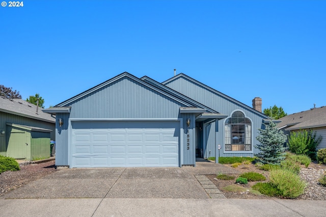 view of front of house featuring a garage