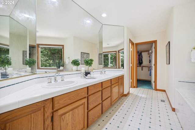 bathroom featuring vanity