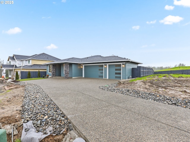 view of front of house featuring a garage