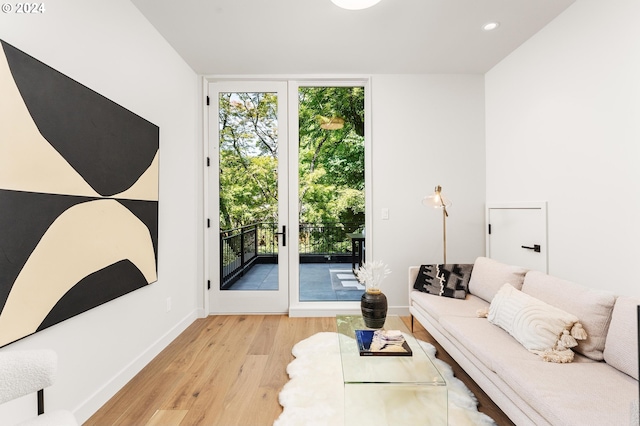 interior space with light wood-type flooring